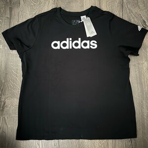 Brand New Adidas Linear T-Shirt T Shirt Black/White